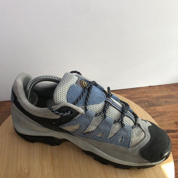 Scarpa Womens Size 8.5 - 9 Gray Blue Hiking Climbing Suede Sneaker Shoes Vibram - Picture 6 of 11